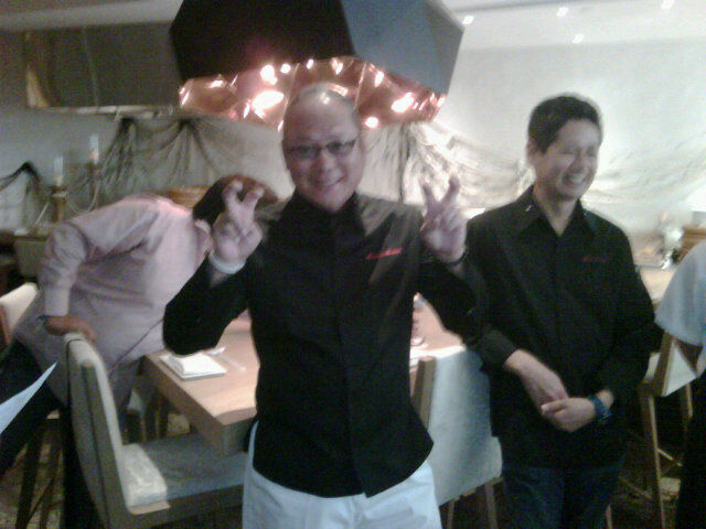 Hello from chef Morimoto, Mexico November 2012 hotel Camino Real with chef Susuka